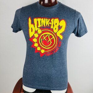 Blink-182 California Rock Band Music Unisex Gray T-Shirt Colorful Graphic M *